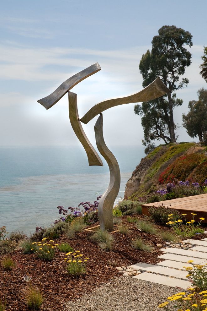 Aaa Santa Barbara with Contemporary Landscape Also Art Contemporary Landscape Grasses Gravel Metal Art Metal Sculpture Path Pavers Pebbles Step Stone Pavers Walkway Waterfront