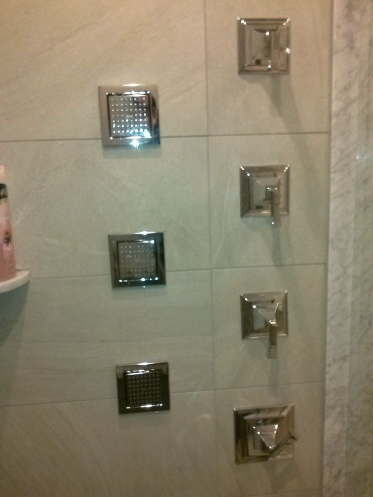 Allens Plumbing   Modern Bathroom  and Chrome Bodysprays Kohler Memoirs Volume Control