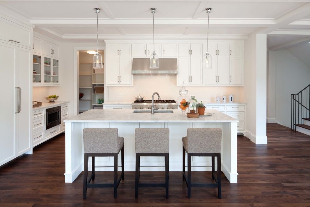 Bar Stools at Target with Traditional Kitchen  and Bar Stool Gray Bar Stool Grey Bar Stool Island Kitchen Island Kitchen Island with Sink Pendant Light Pendants Upholstered Bar Stool White Kitchen White Kitchen Cabinets