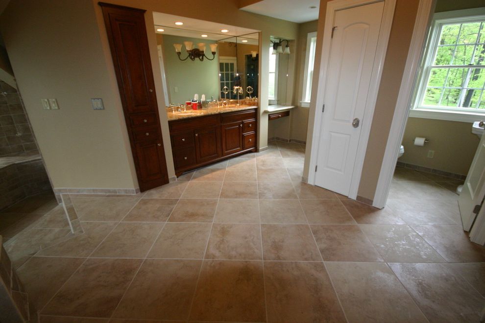 Boyles Flooring   Mediterranean Bathroom  and Bathroom Floor Tile Pattern