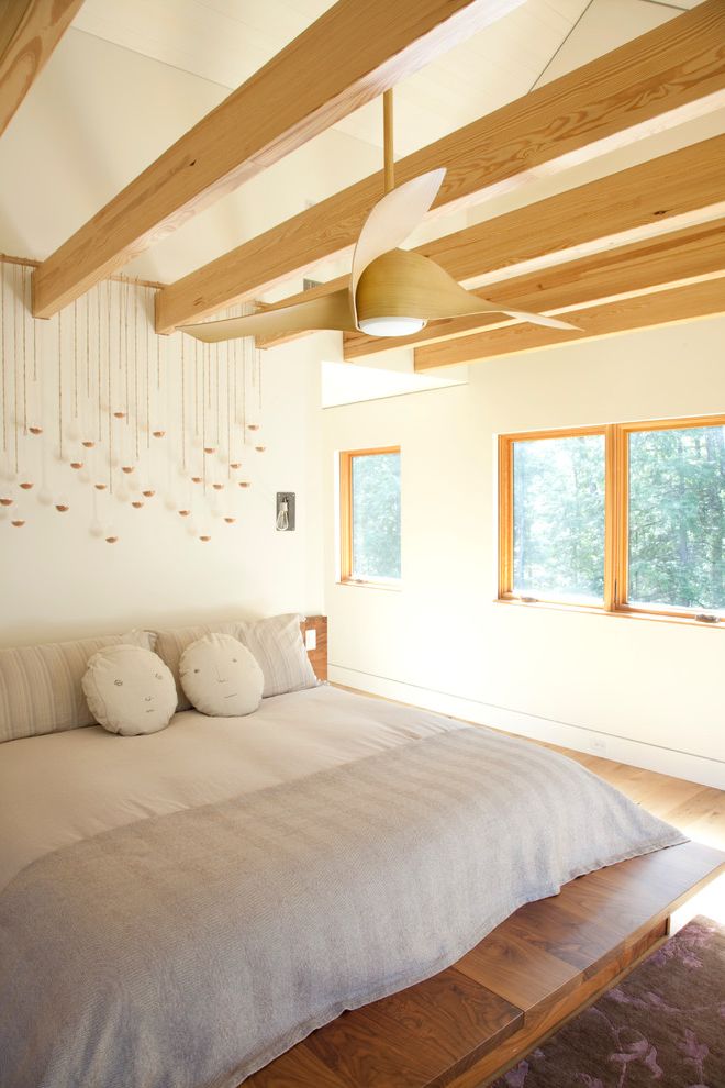 Ceiling Fan with Good Lighting with Contemporary Bedroom Also Beams Bed Bedroom Cathedral Ceiling Ceiling Face Pillow Fan Master Platform Sloped Ceiling Wood Wood Ceiling Fan Wood Platform Bed Wood Trim