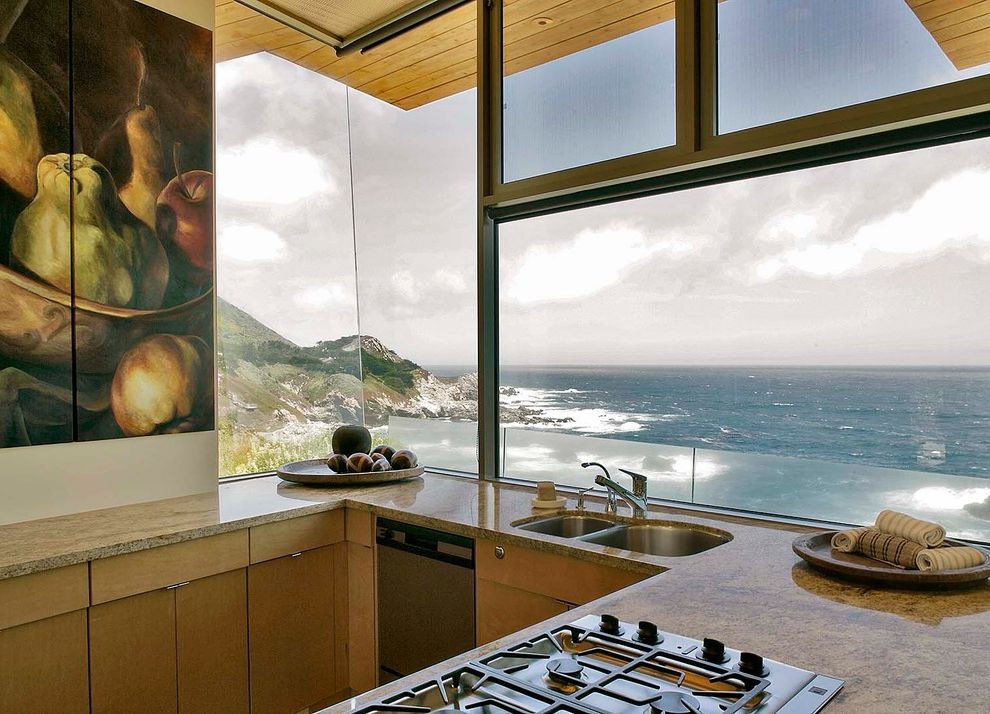 Diamond View Studios with Contemporary Kitchen Also Art Fascia Kitchen Appliances Kitchen Cabinets Kitchen Countertops Ocean View Picture Windows
