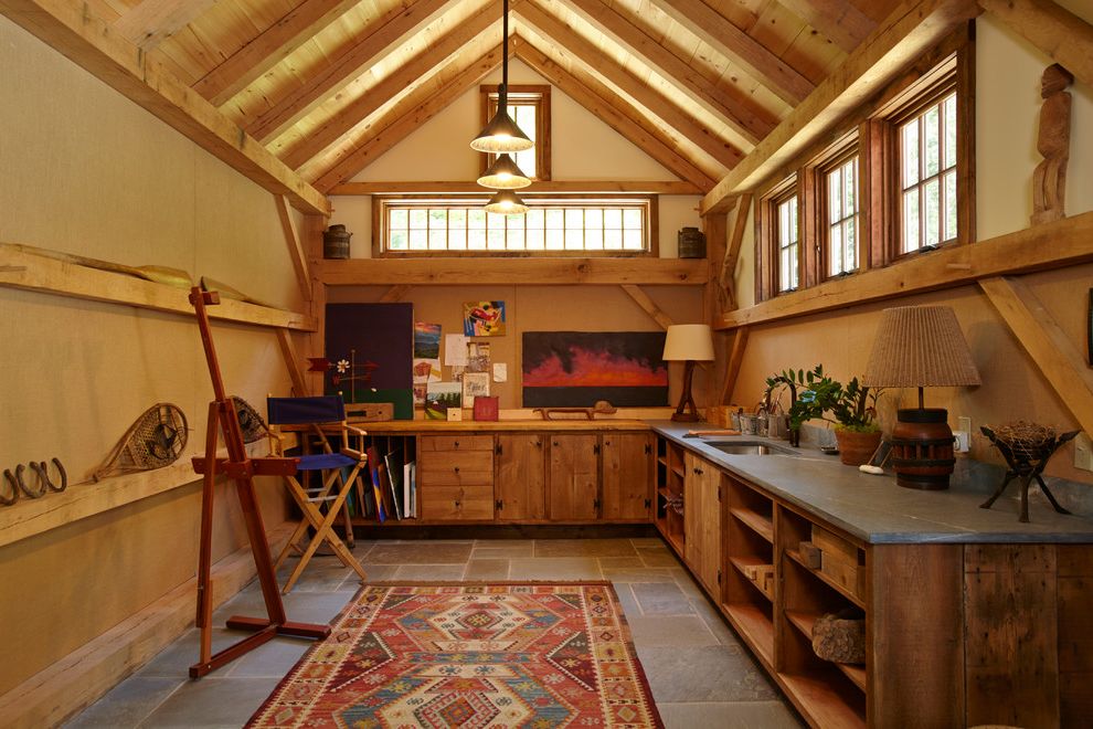 Diamond View Studios with Farmhouse Home Office Also Area Rug Artist Barn Connecticut Cottage Country Home Easel Farmhouse Oldworld Painting Studio Pendant Lighting Rustic Studio Tile Floor Traditional Turkish Rugs Vintage Vintage Pendant Lighting