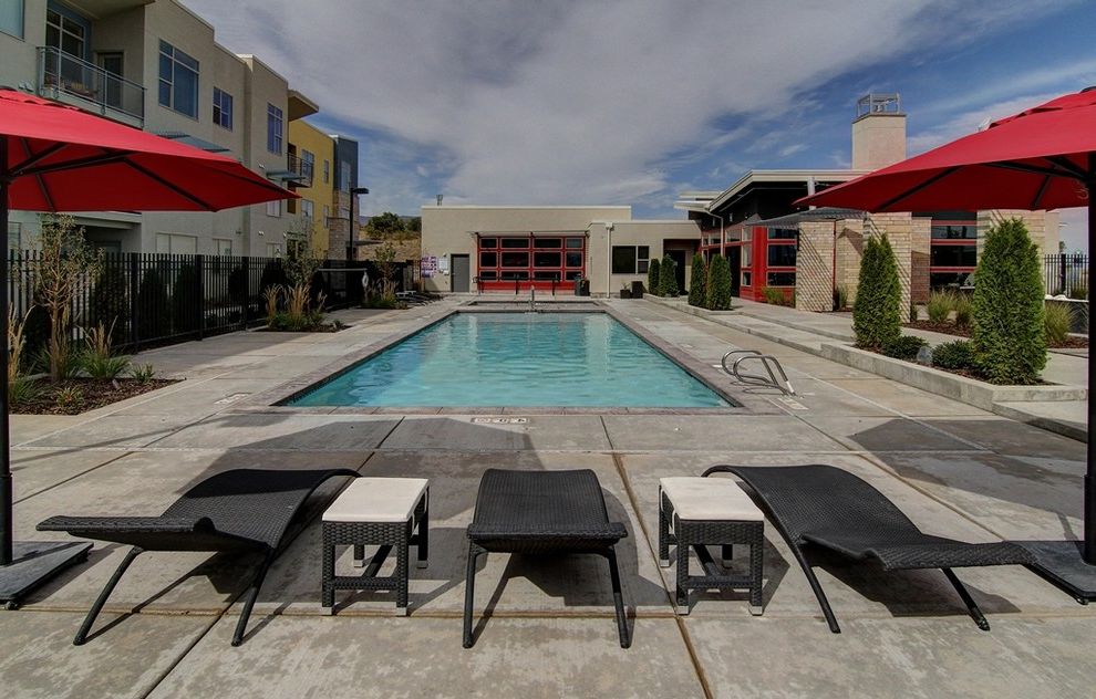 Eaglewood Lofts   Transitional Pool Also Exterior Pool Pool Spa Public Area Transitional Style
