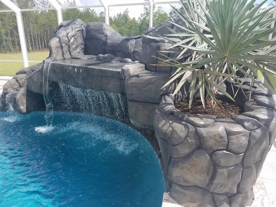 East Coast Spas with  Pool Also Fire Pit in Pool Fire Pit Set in Pool in Pool Fire Pit in Pool Seating Area Indoor Pool Pool Seating Area Pool Water Fountain Rock Water Feature Rock Water Fountain