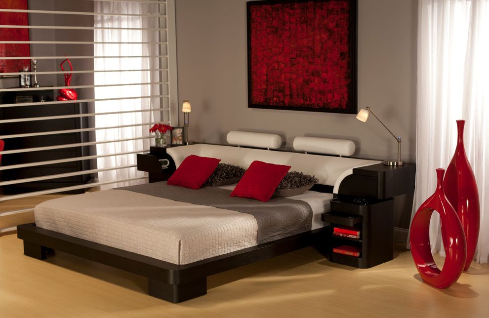 El Dorado Bedroom Sets with Asian Bedroom and Asian Furniture Asian Fusion Asian Style Bedroom Sets Asian Style Decoration Chic Style Eclectic Design Low Profile Design Minimalist Design Oak Finish Bedroom Set