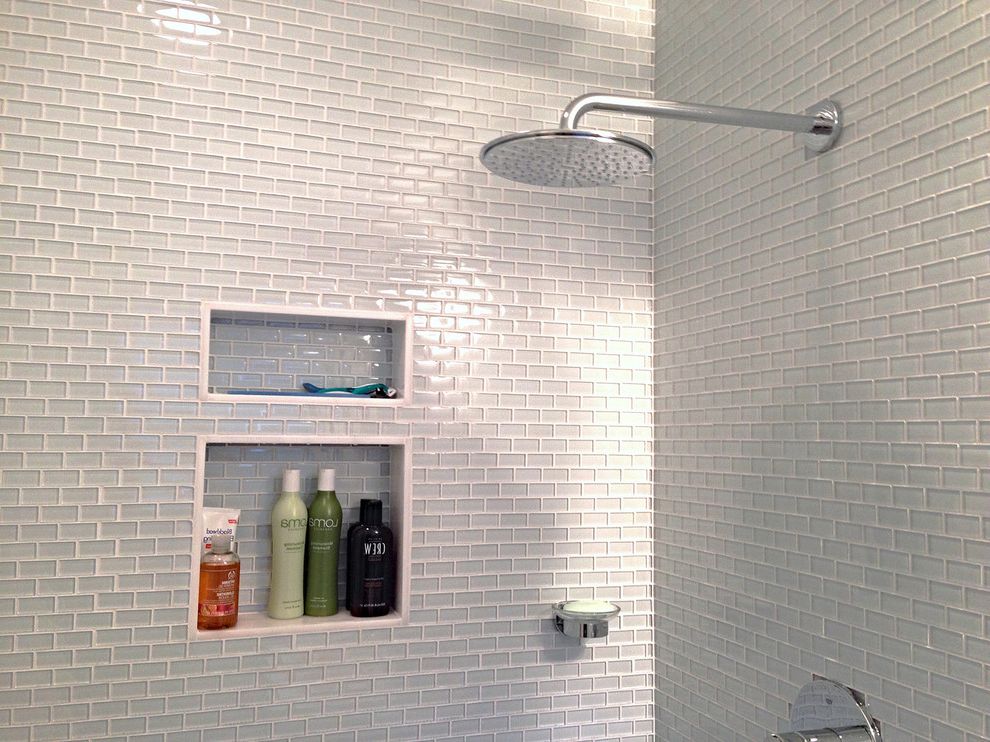 Glazzio Tiles with Mediterranean Bathroom Also 3x6 Subway Tile Bathroom Faucets Beveled Subway Tiles Glass Tiles Mosaic Old Fashioned Glass Old Tile Shower Shower Head Shower Shelf Tile