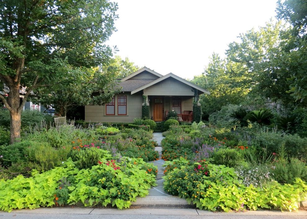 Habitat for Humanity Seattle   Craftsman Landscape  and Butterfly Garden Cottage Covered Entry Front Yard Garden Humming Bird Lush Path Unique Windows Wildlife Habitat Wood Entry Xeriscape
