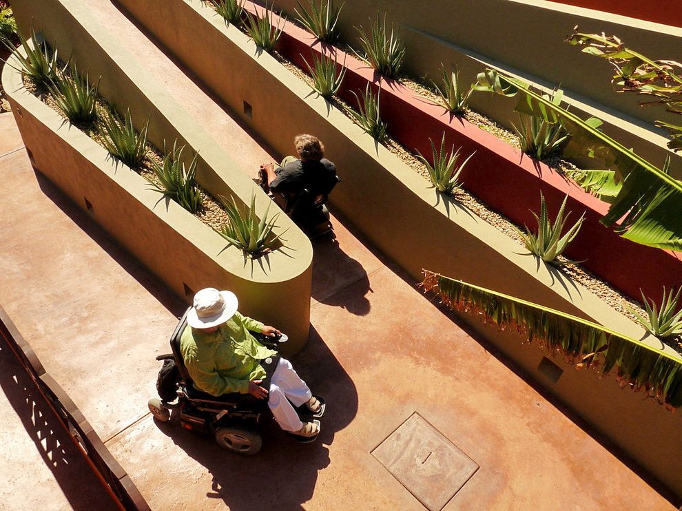 How to Build a Wheelchair Ramp   Tropical Landscape Also Accessibility Baja Color Disabled Garden Mexico Ramp Wheelchair