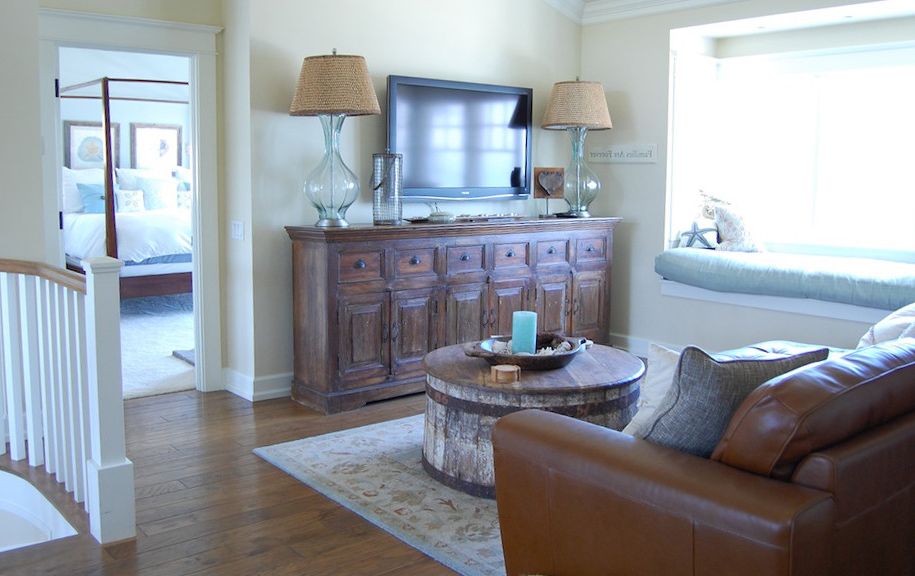 Joss and Main Tv Stands with Beach Style Living Room and Beach Style