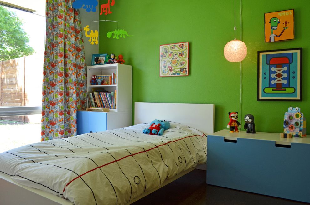 Kirklands Mobile Al with Midcentury Kids Also Bookshelves Boys Room Colorful Curtain Panel Dressers Duvet Green Accent Wall Large Windows Mobile Pendant Light Playful Twin Bed Wall Art Window Treatment