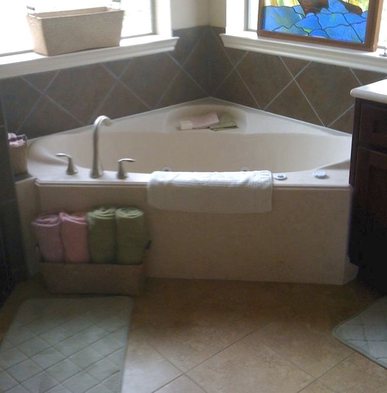 Kurk Homes   Traditional Bathroom  and Backsplash Tile Corner Bathtub