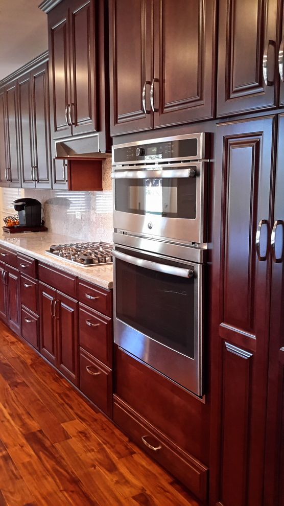 Lowes Chico   Traditional Spaces Also 30 Inch Double Wall Oven Acacia Hardwood Flooring Diamond Cabniets Granite Granite Backsplash Granite Countertop Sensa Granite Stained Wood Cabinetry Wood Cabinets