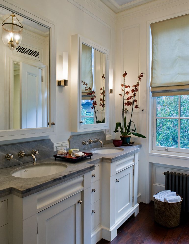 Medicine Cabinets for Sale   Traditional Bathroom Also Brooklyn Heights Double Sink Double Vanity Formal Gray Countertop Interior Medicine Cabinets Neoclassical Renovation Roman Shade Townhouse Transitional Two Sinks
