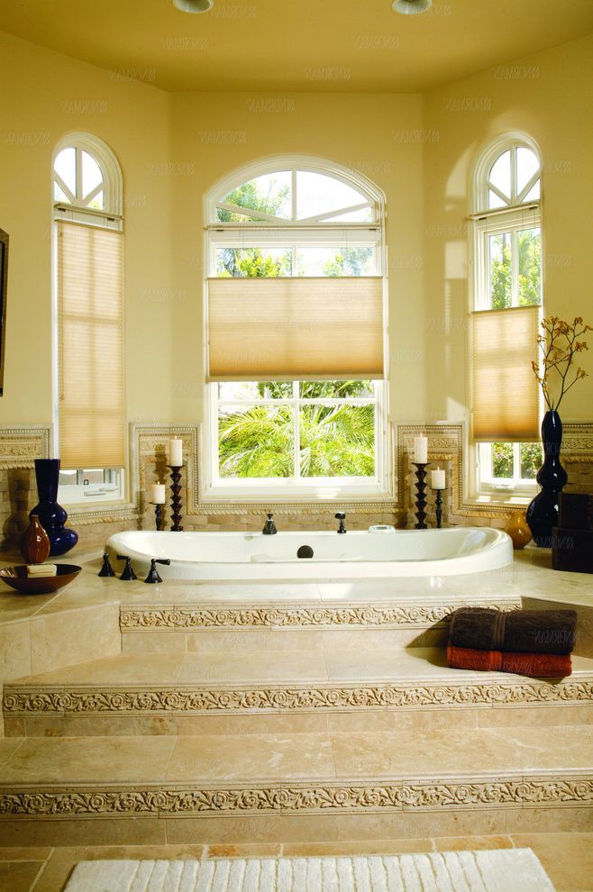 Norman Window Fashions with Transitional Bathroom Also Cellular Shades Composite Shutters Designer Roller Shades Faux Wood Shades Honeycomb Shades Interior Shutters Norman Window Fashion Normandy Roller Blinds Wood Blinds