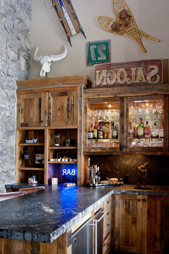Old Neon Signs for Sale with Rustic Home Bar Also Collection Glass Front Cabinets Home Bar Neon Sign Stainless Steel Appliances Wall Decor Wet Bar Wood Cabinets