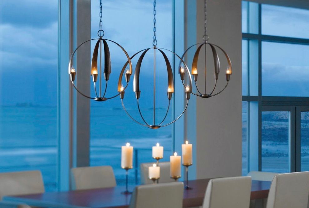 Pego Lamps   Transitional Dining Room Also Wrought Iron Chandelier