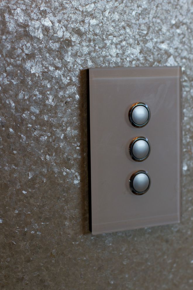 Push Button Dimmer Switch with Contemporary Bedroom  and Beachfront Glass Light Switch Modern Rustic Recycled Shell Wallpaper