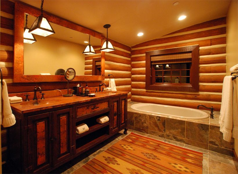 Rampart Supply with Rustic Spaces Also Bathroom Copper Sink Log Cabin Rustic Vanity