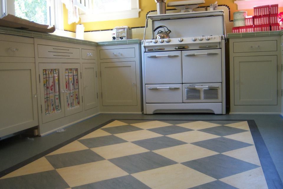 Removing Linoleum with Eclectic Kitchen Also Eclectic