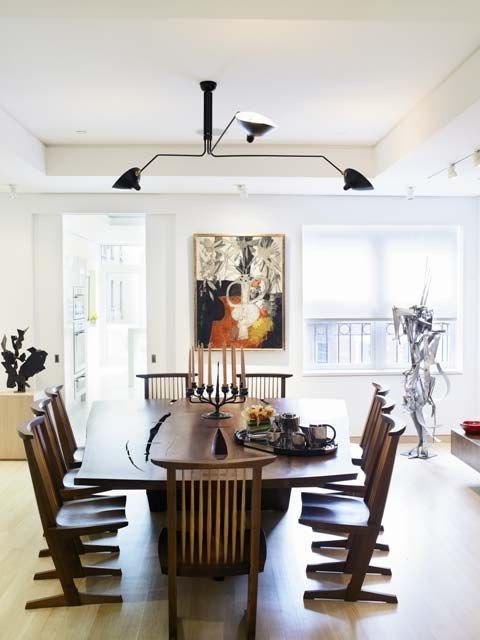 Serge Mouille Chandelier   Contemporary Dining Room Also Contemporary Dining Room Serge Mouille Serge Mouille Chandelier
