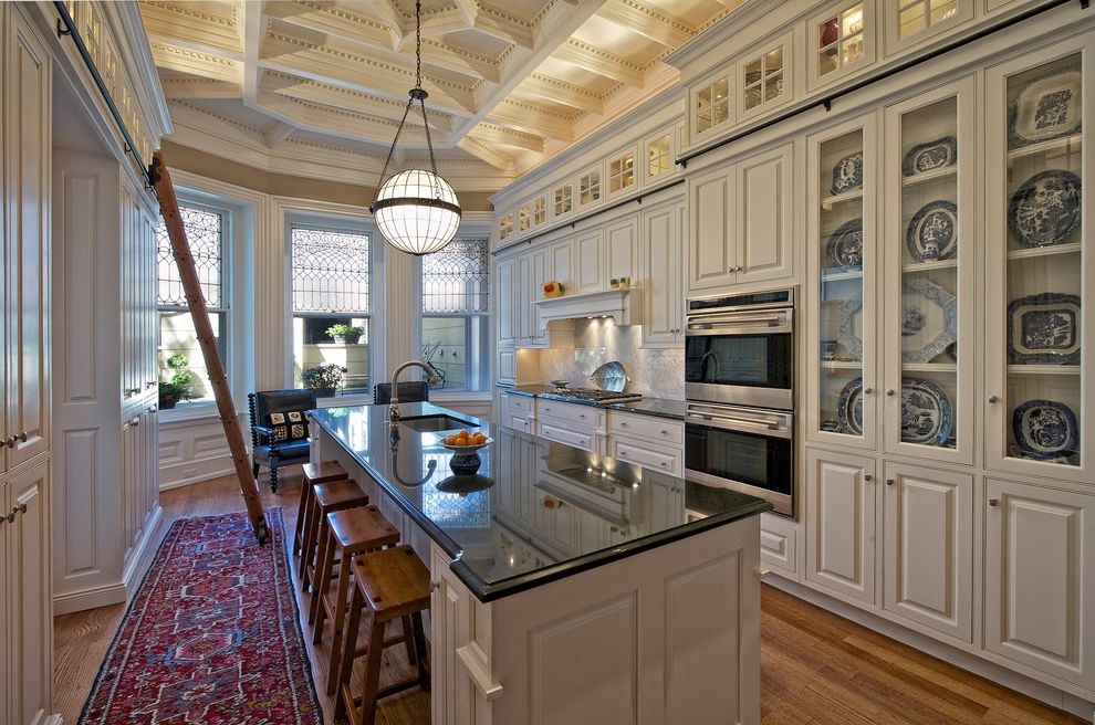 Shallow Depth Cabinets with Traditional Kitchen Also Traditional