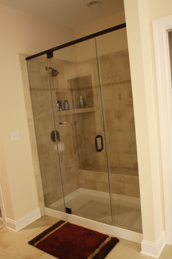 Shower Pan with Bench with Traditional Bathroom Also Traditional