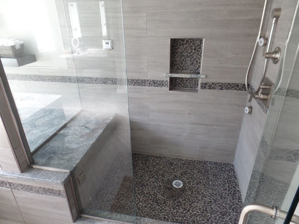 Spazio Braintree Ma   Traditional Bathroom Also Custom Bathroom Glass Porcelain Tile Steam Shower Stone Mosaic