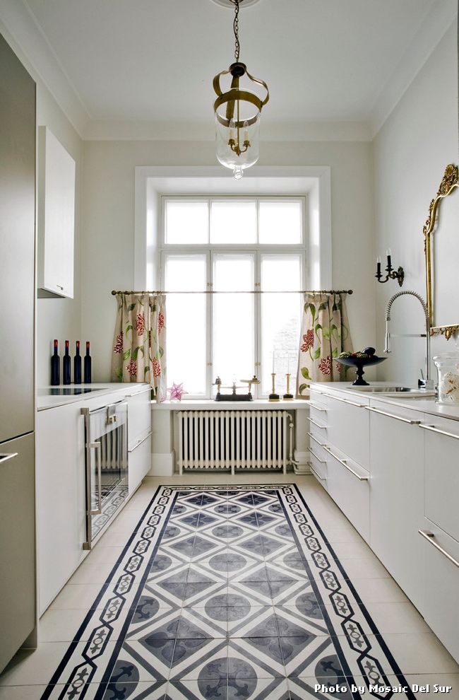 Tile Floor Steamer with Transitional Kitchen and Cabinet Handles Decorative Floor Tiles Floor Tile Galley Kitchen High Ceilings Kitchen Curtains Patterned Floor Tile Radiator Tiled Floor Tiled Kitchen Floor White Kitchen Cabinets