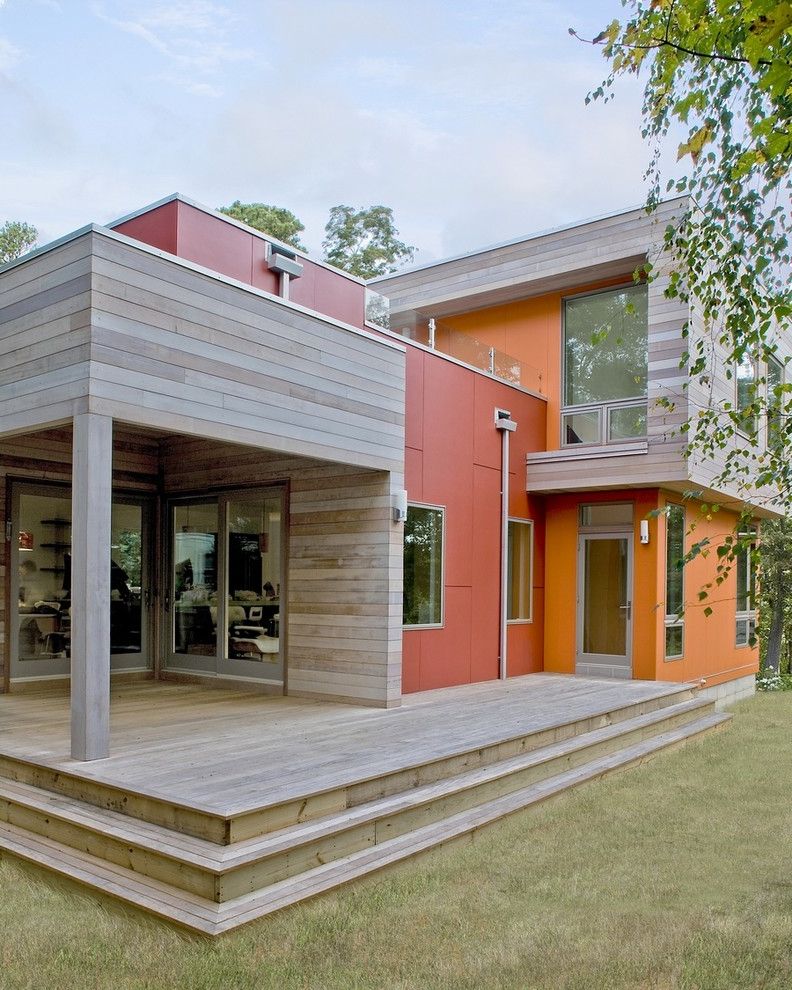 Cedar Siding Cost   Contemporary Exterior  and Cedar Siding Downspout Fiber Cement Leed Modern Porch