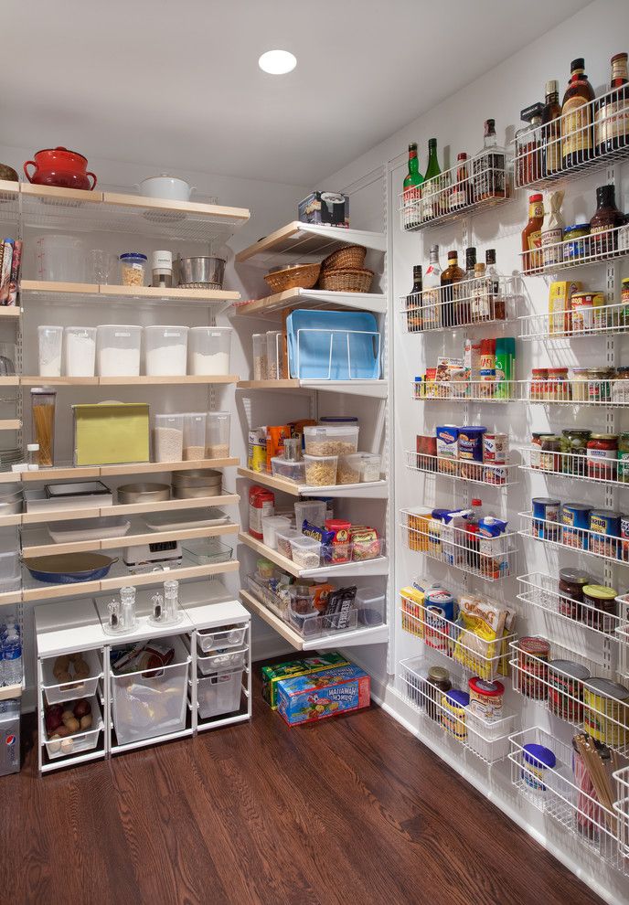 The Container Store Closet Systems   Contemporary Kitchen Also Kitchen Organization Kitchen Storage Pantry Shelves Walk in Pantry