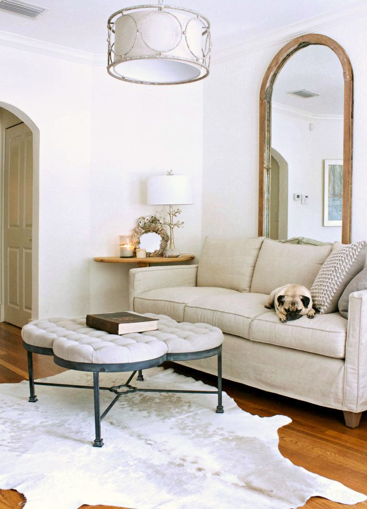Furniture Stores Fort Myers with Transitional Living Room Also Animal Hide Rug Arched Doorway Arched Mirror Beige Sofa Drum Pendant Light My Houzz Neutral Tufted Ottoman