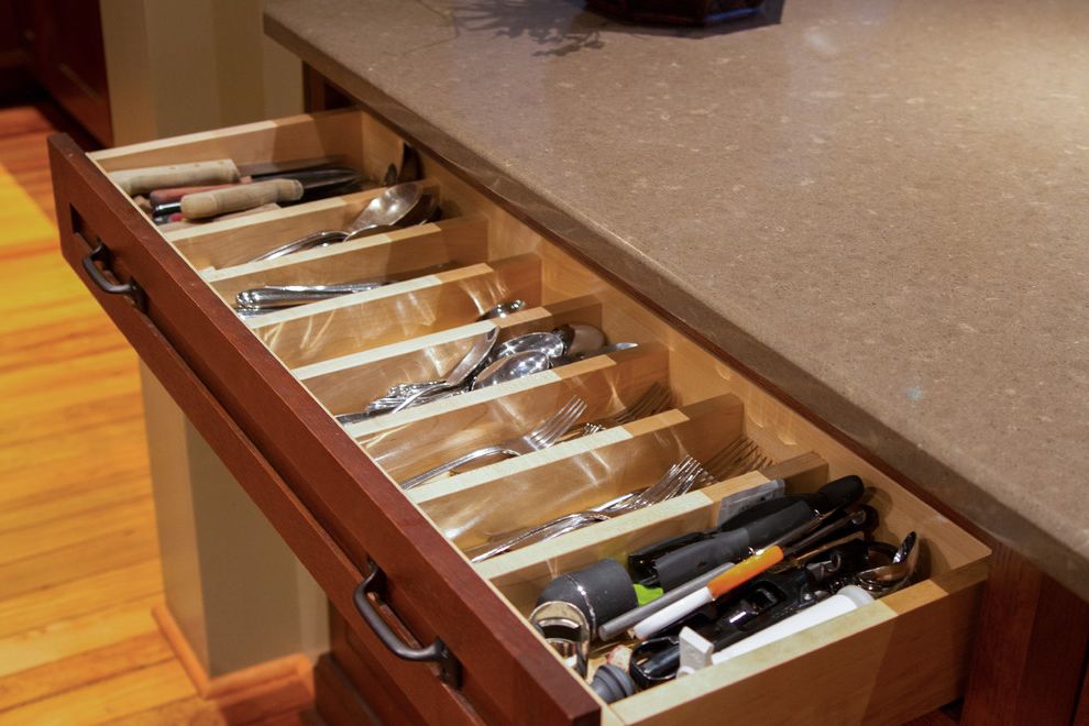 How to Clean Silverware with Craftsman Kitchen Also Craftsman Kitchen Drawer Organization Kitchen Organization Kitchen Remodel New Orleans Kitchen Organization Separators Silverware Storage Organisation Wood Cabinets