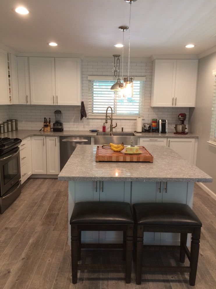 Lowes Paso Robles with Transitional Kitchen Also Barnwood Tile Plank Lowes Natural Timber Ash Plank Flooring New Layout Silestone Ocean Jasper Whit Shaker