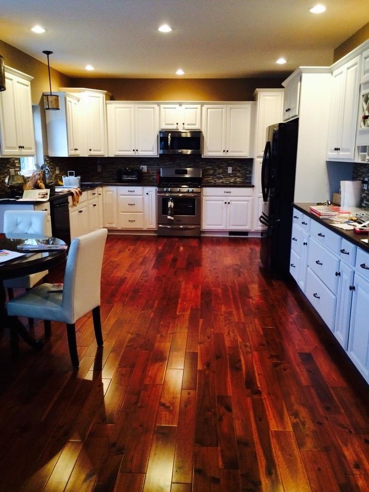 Lowes Steubenville Ohio   Traditional Spaces Also Hardwood Floors Contrast with Cream Cabinets
