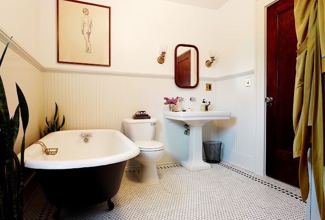 Orbital Floor Sander for Sale   Traditional Bathroom Also Bathroom Budget Clawfoot Tub Hex Tile Painted Clawfoot Pedestal Sink Vintage