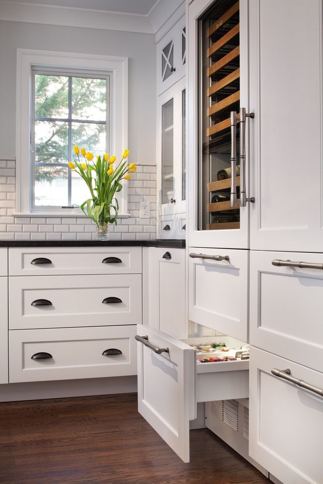 Subzero Refrigerators   Traditional Kitchen  and Kitchen Cabinet Refrigerator Drawer