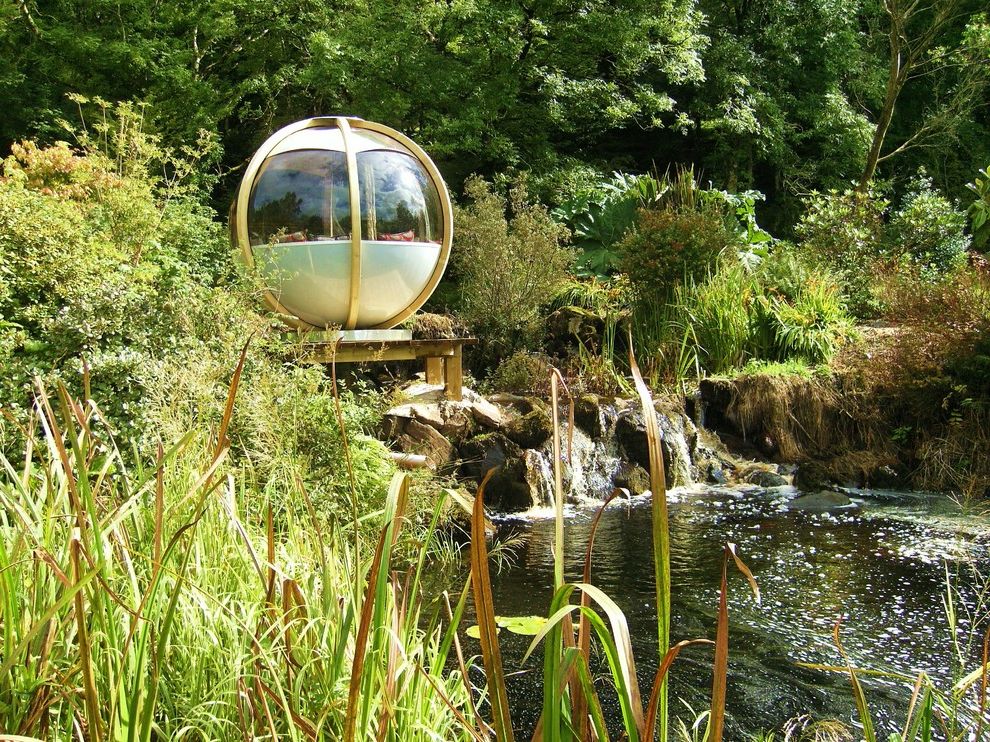 World Globes for Sale   Contemporary Landscape Also Ball Garden Design Garden Pod Garden Sphere Lake Round Unique Water Fall