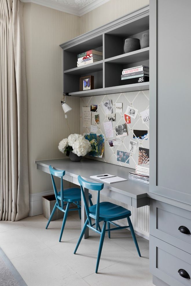 Lgi Homes Reviews with Transitional Home Office Also Blue Accent Chair Built in Tv Unit Gray Bookshelf Gray Built in Shelves Memo Board Painted Furniture Teal Wooden Chair