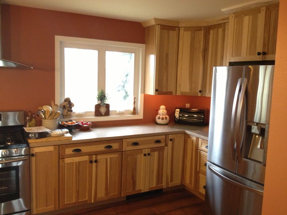 Lowes Reading Pa   Traditional Kitchen  and Flooring Hickory Kitchen