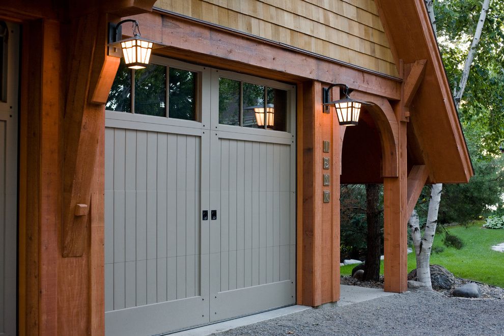 Pella Garage Doors with Craftsman Garage Also Arched Doorway Blue Wood Door Craftsman Garage Door Outdoor Lamp Shingle