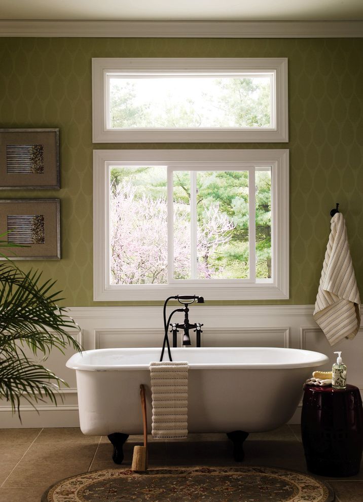 Sliding Window Air Conditioner   Traditional Bathroom  and Traditional